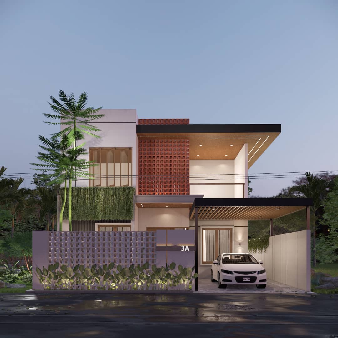 Desain rumah klasik bergaya kolonial oleh Darawa Studio